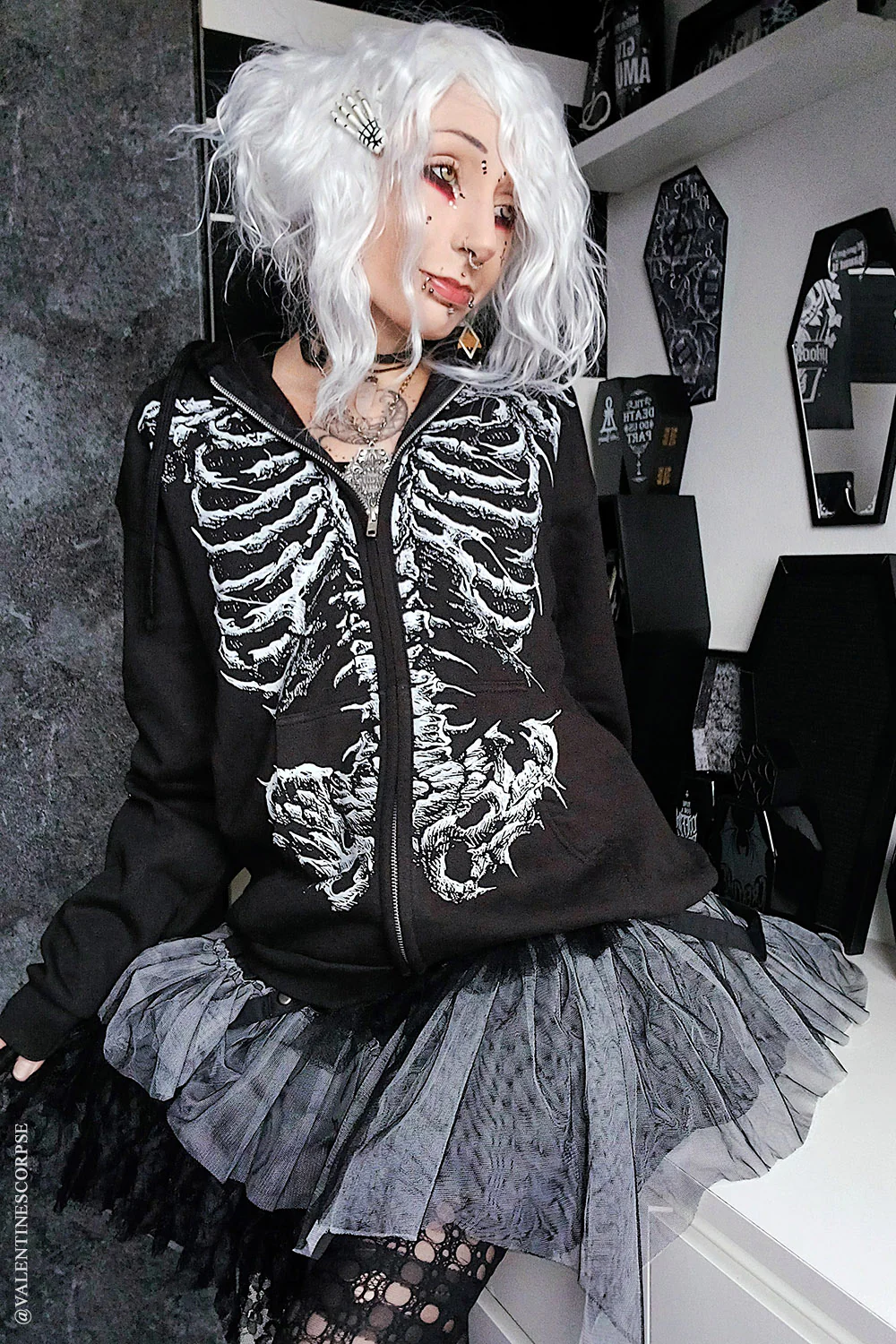 Dead Inside Skeleton Hoodie - Image 6