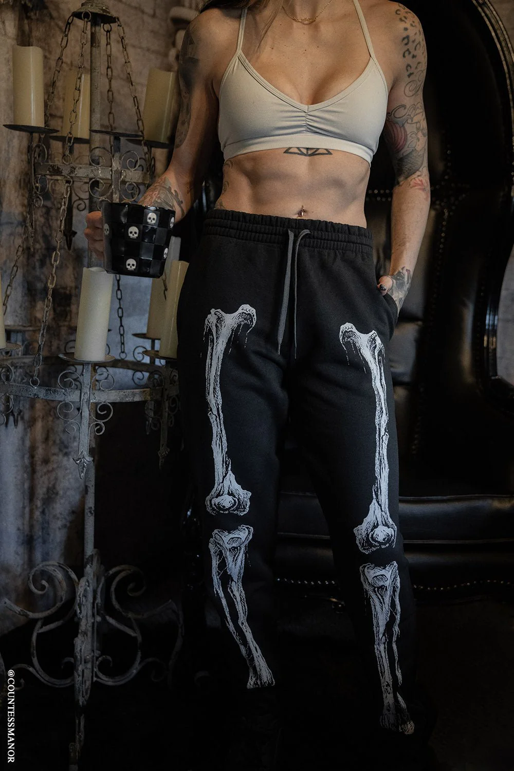 Dead Inside Skeleton Joggers - Image 2