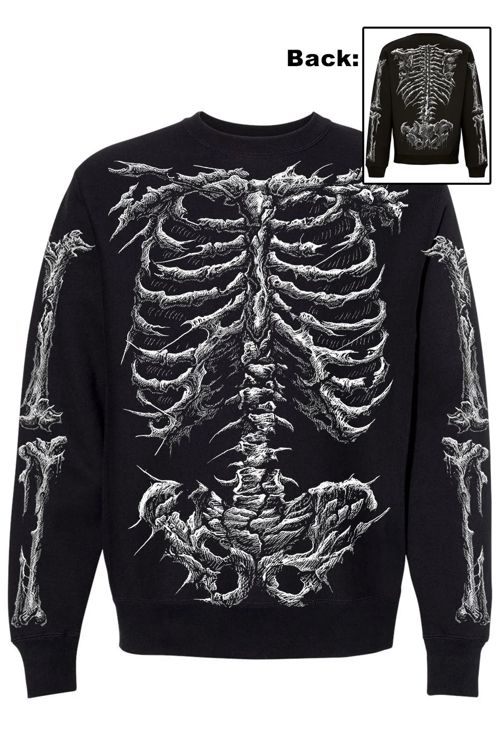 Dead Inside Skeleton Sweatshirt - Image 4