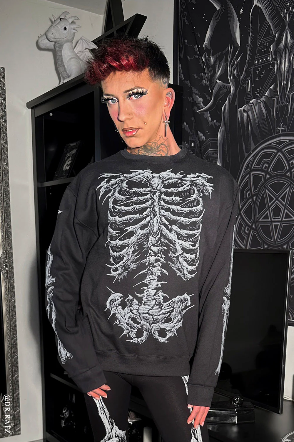 Dead Inside Skeleton Sweatshirt - Image 6