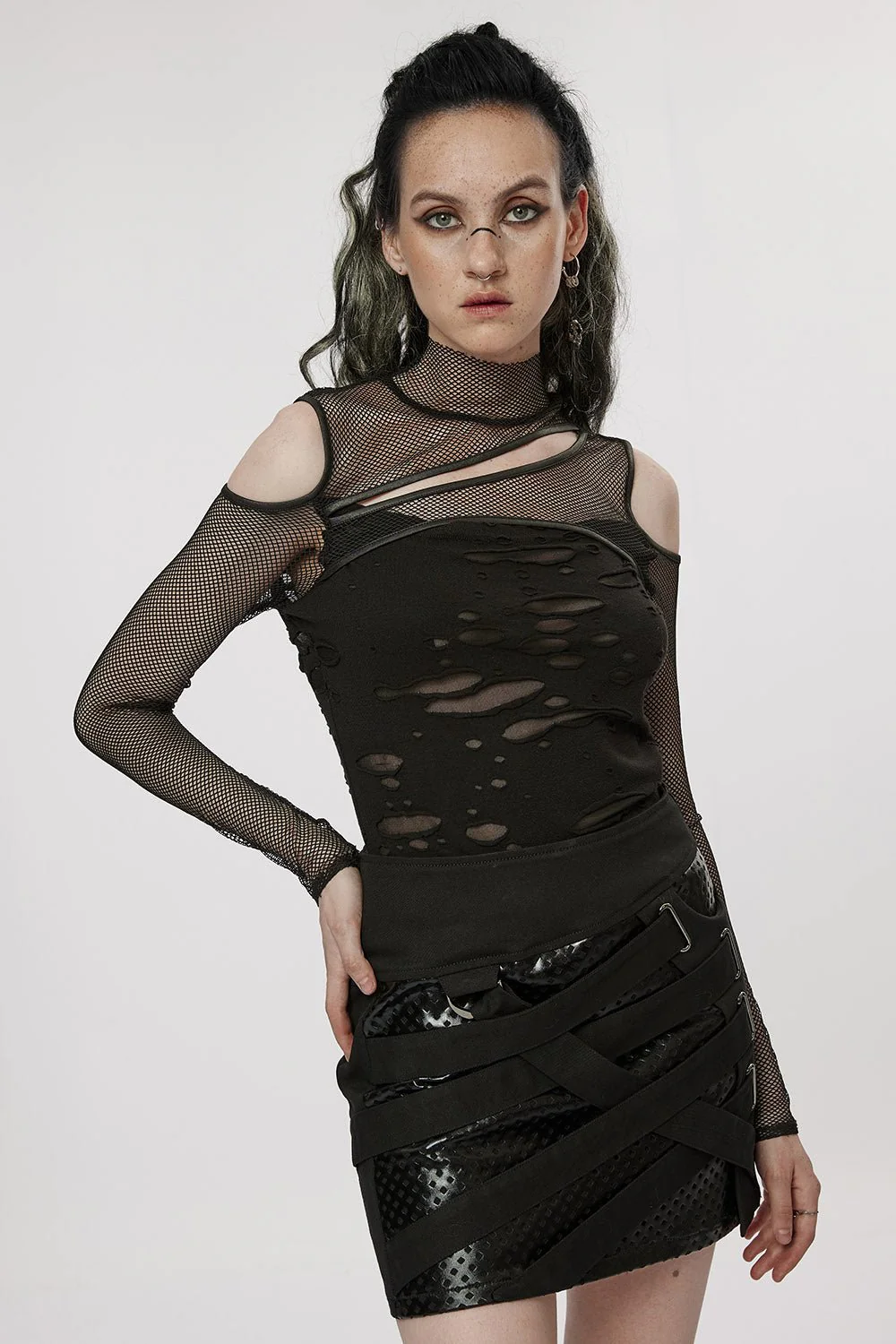 Dead Letters Fishnet Top - Image 3