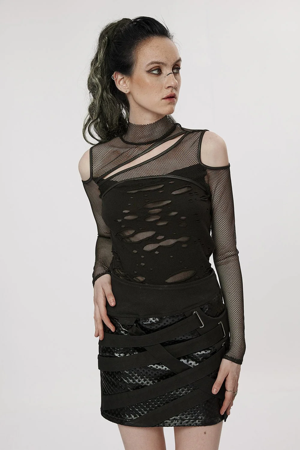 Dead Letters Fishnet Top - Image 8