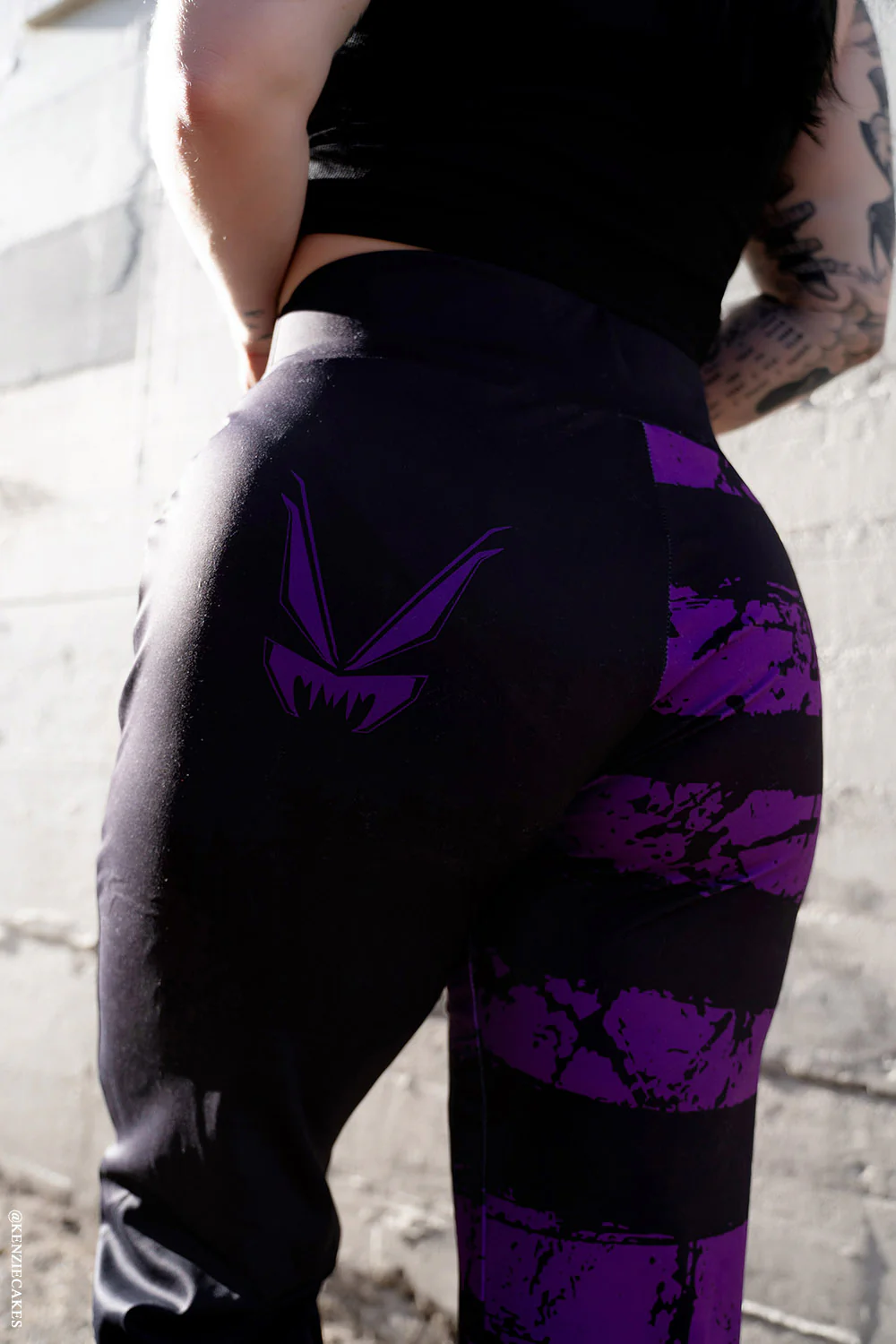 Dead Purple Striped Split Flares [Purple/Black] - Image 11