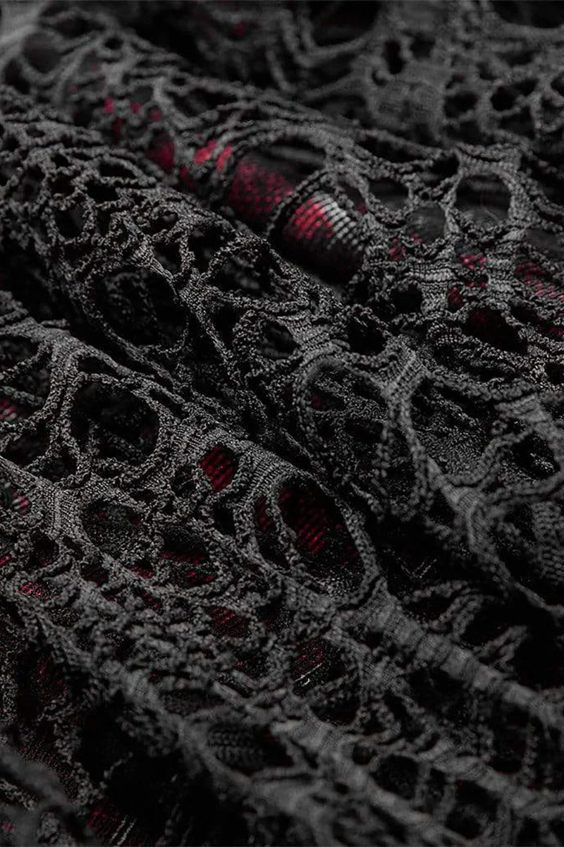 Dead Red Plaid Punk Dress - Image 6