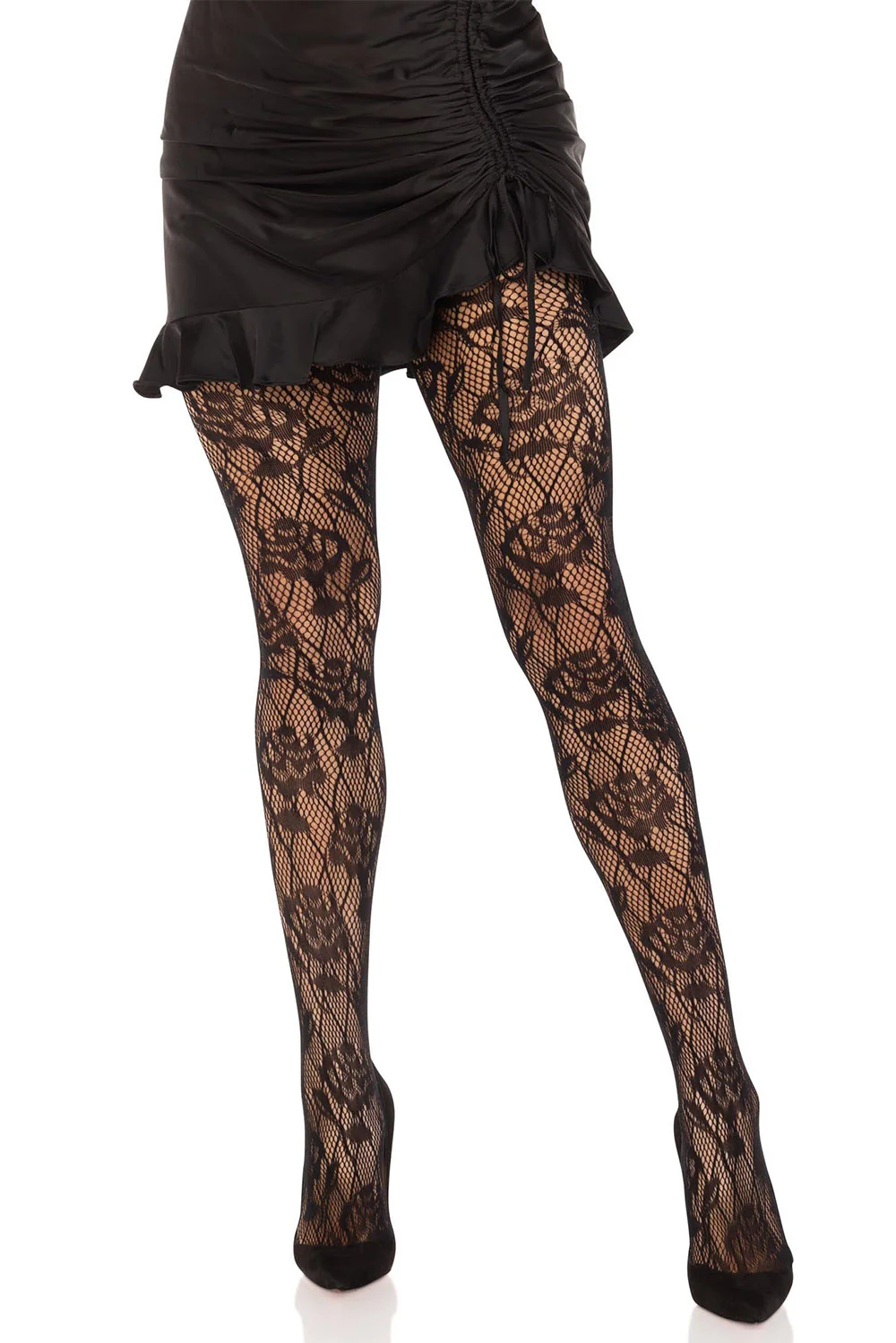 Dead Roses Fishnet Stockings