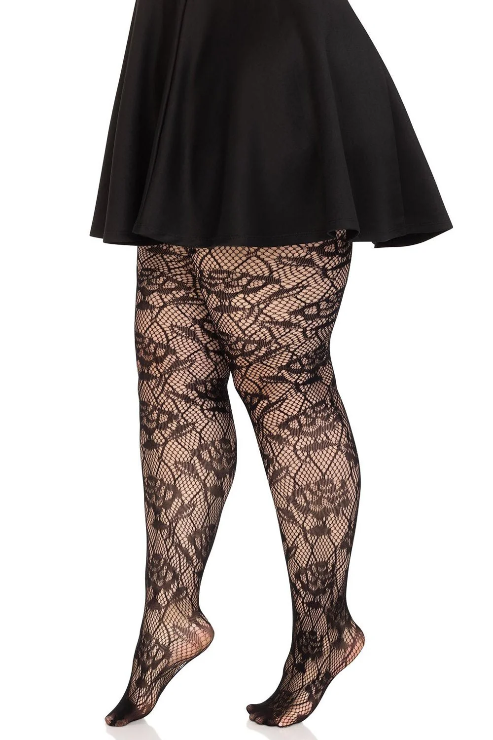 Dead Roses Fishnet Tights [Plus Size] - Image 4