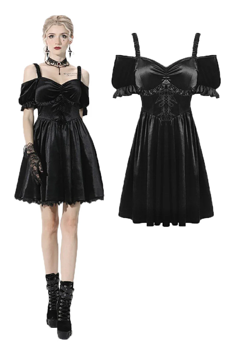 Death by Cyanide Velvet Dress - Image 6
