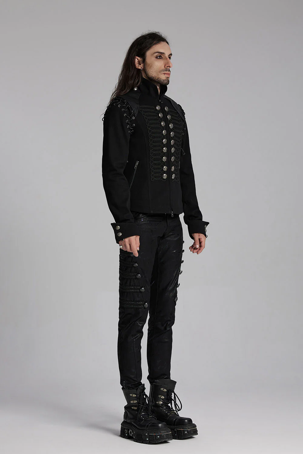 Death March Military Goth Jacket - Image 3