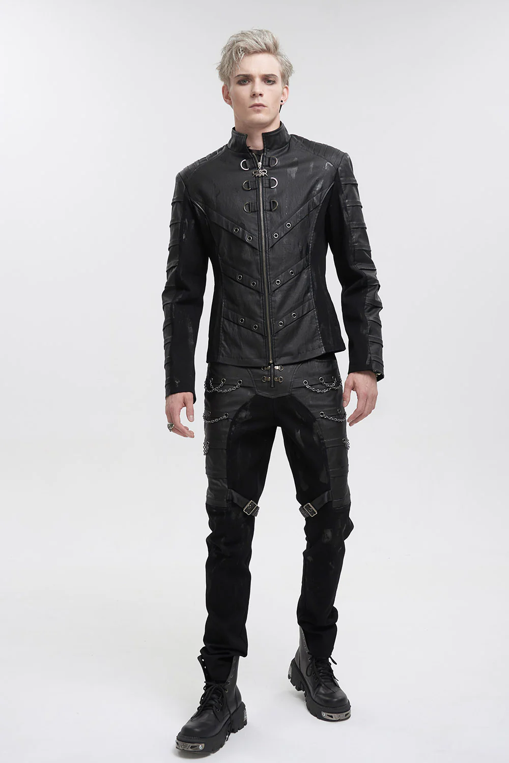 Death Tech Hand-Painted Moto Jacket - Image 3