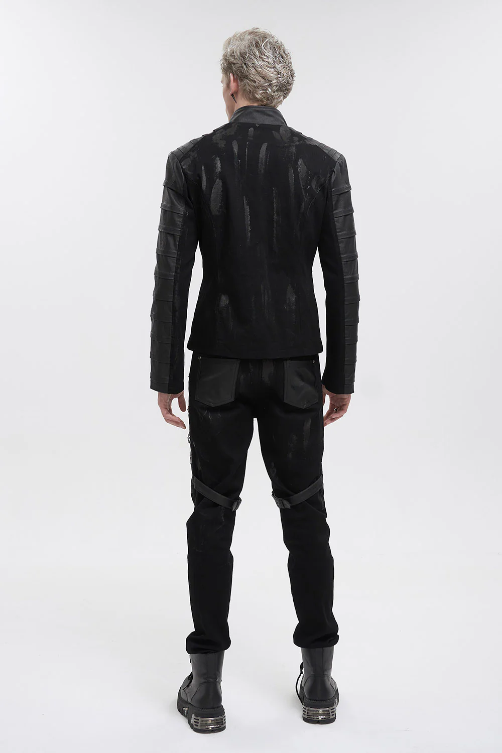 Death Tech Hand-Painted Moto Jacket - Image 6