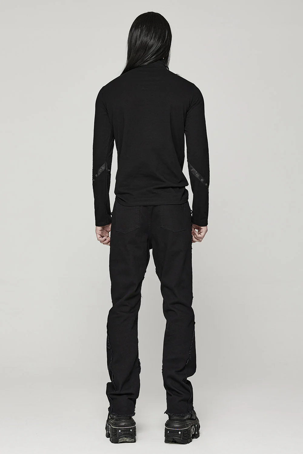 Death Webs Distressed Pants [BLACK] - Image 6