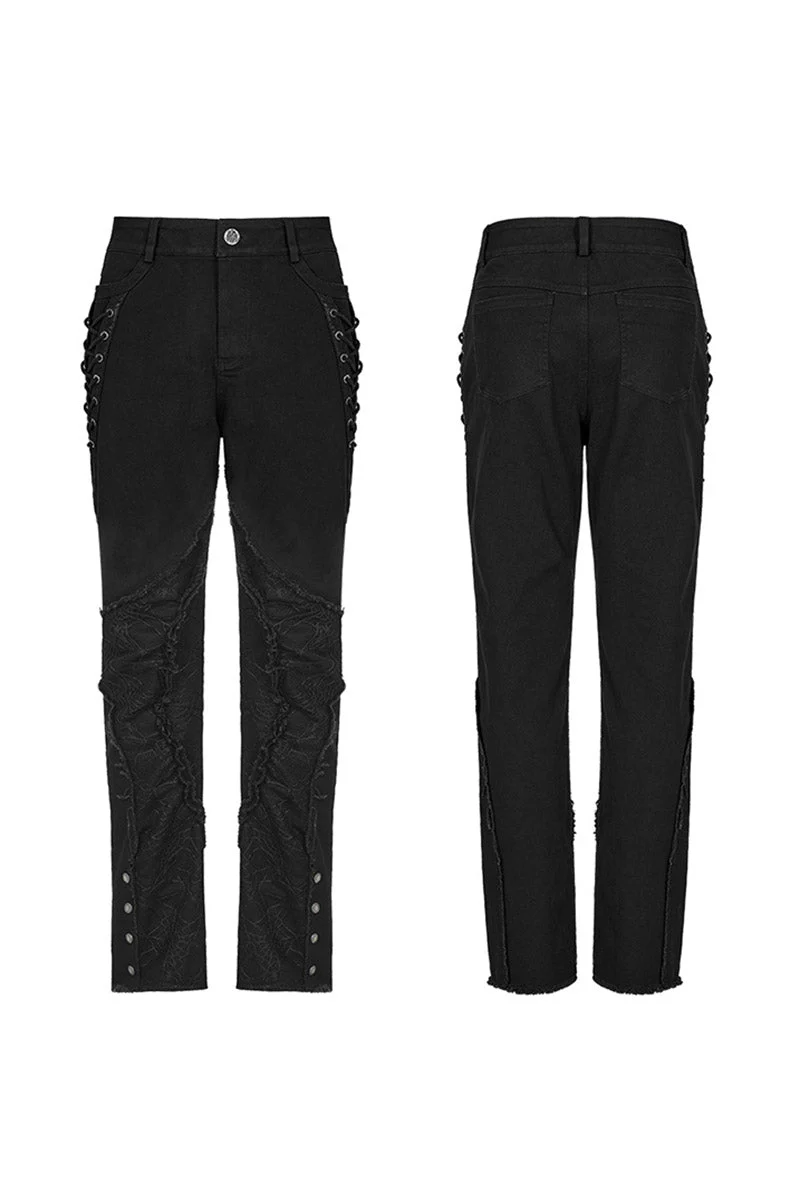 Death Webs Distressed Pants [BLACK] - Image 7