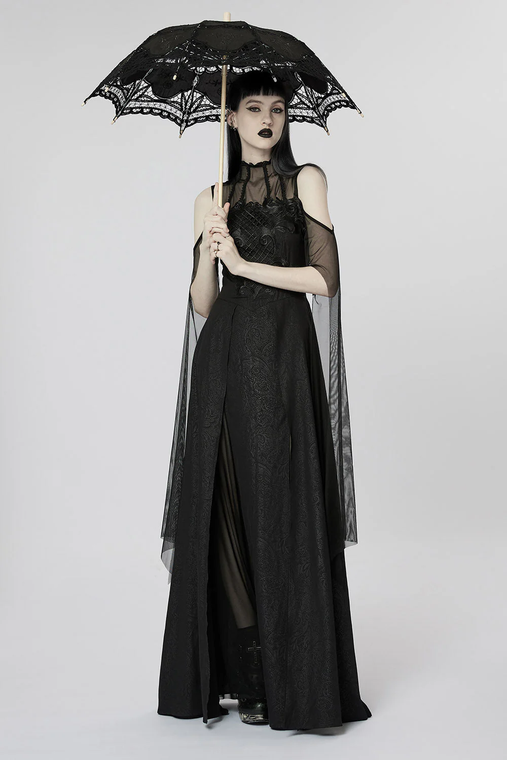 Deathling Vintage Goth Parasol - Image 3