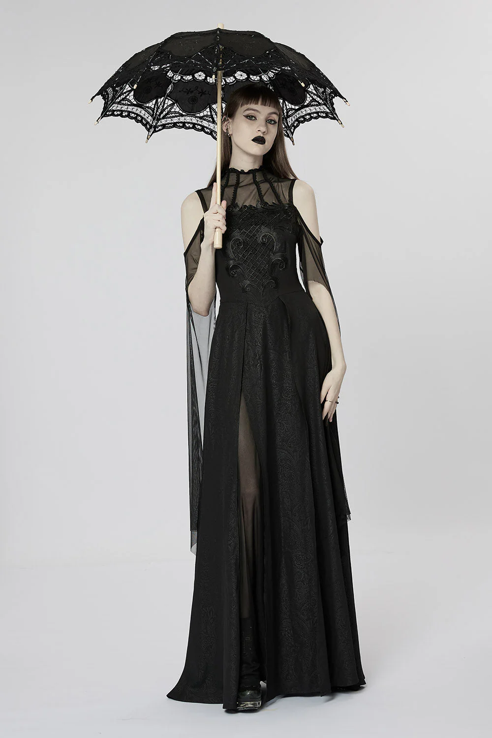 Deathling Vintage Goth Parasol - Image 6