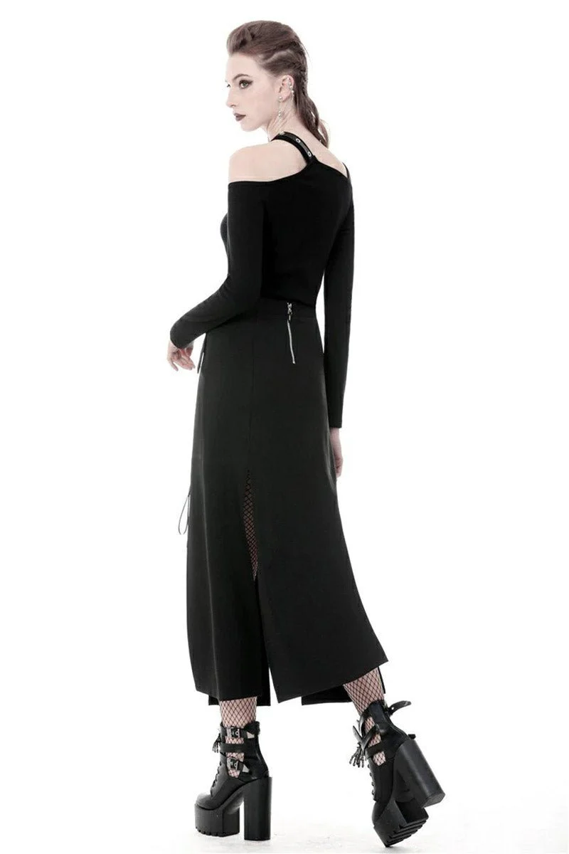 Deathrock Slit Maxi Skirt - Image 4