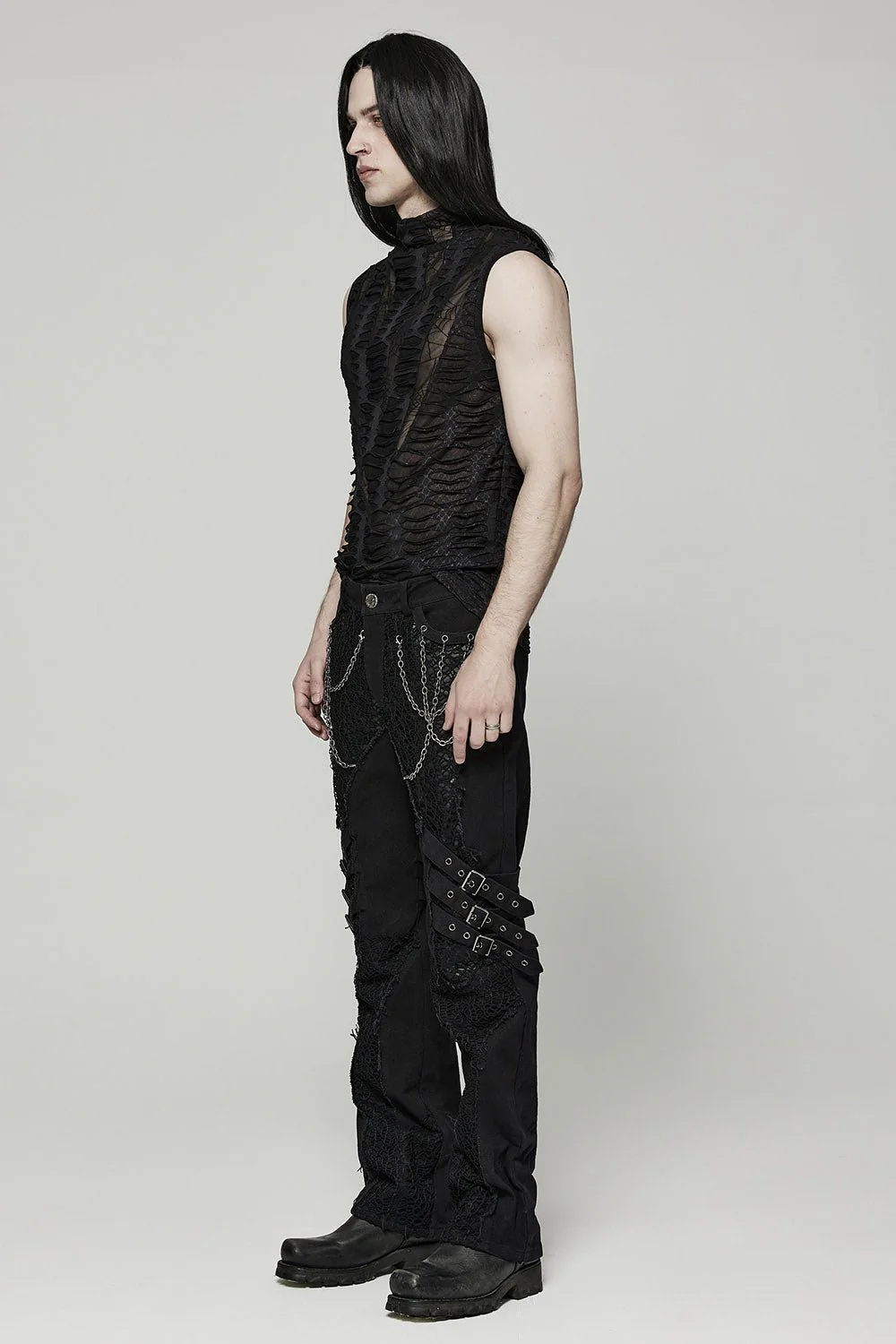 Deathweb Distressed Mesh Tank Top - Image 4