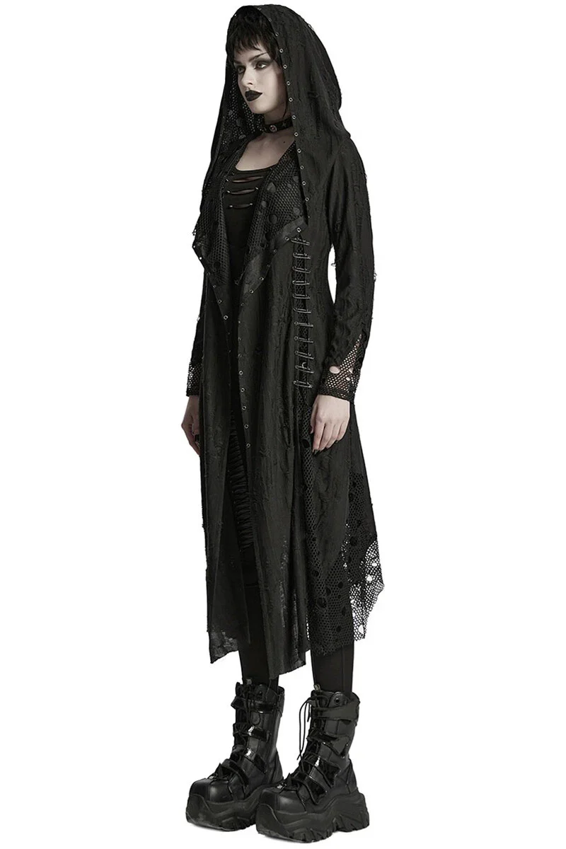 Demise Pierced Hooded Cloak