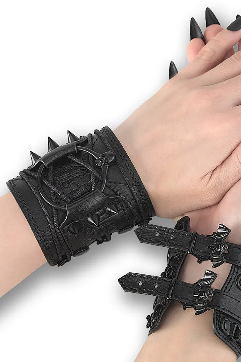 Demonia Spiked Wrist Cuff [PAIR] - Image 2