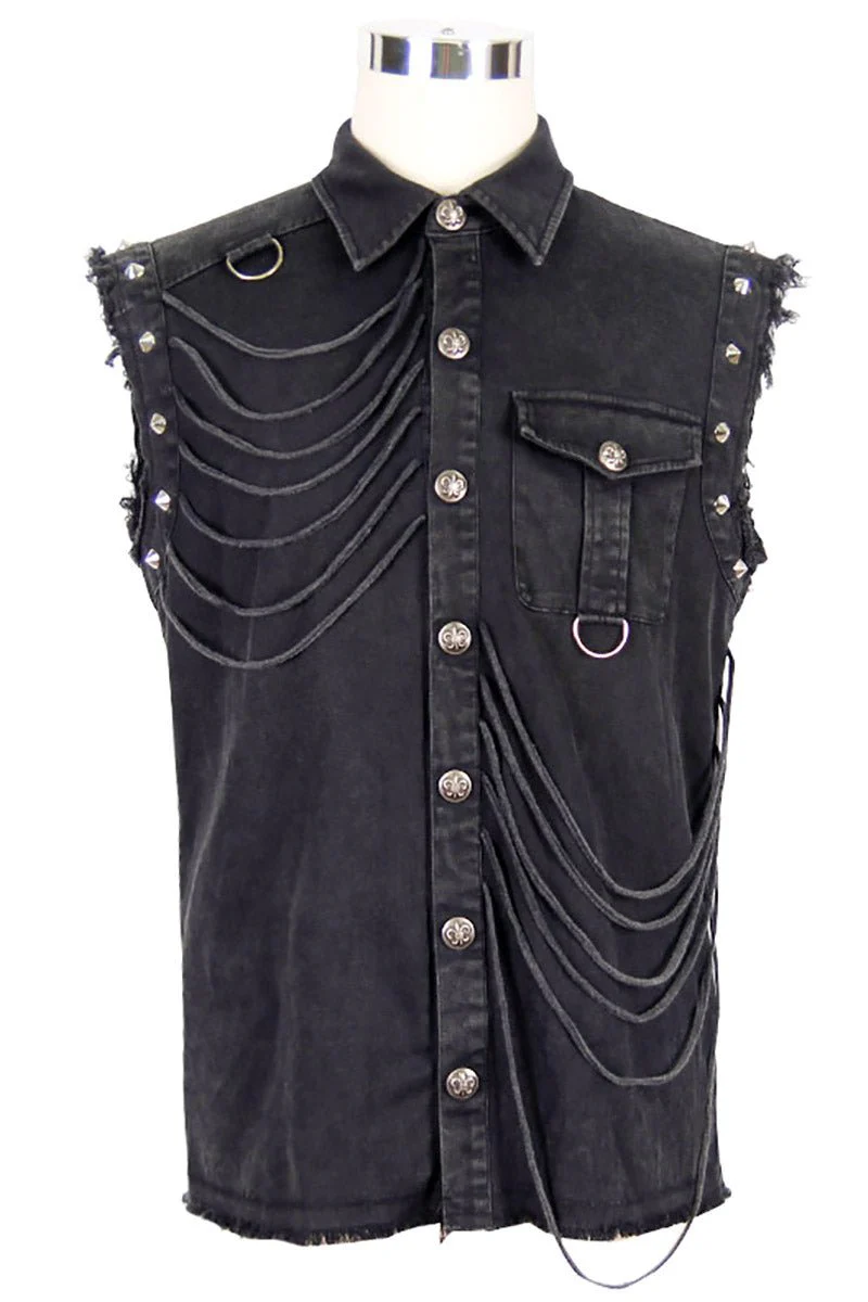 Denim Destruktor Vest - Image 5