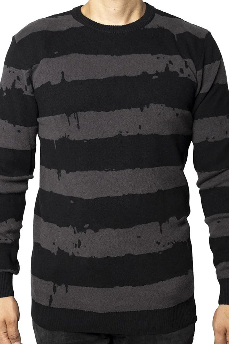 Destroyer Stripe Gray Sweater - Image 2
