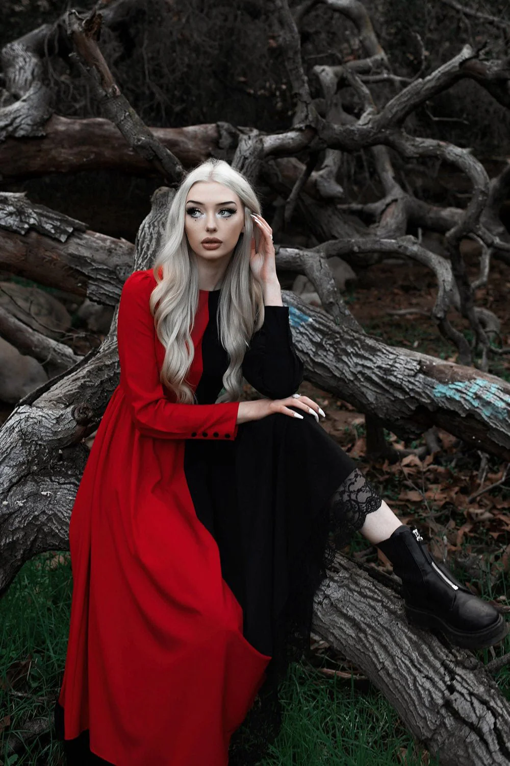 Devil and Daughter Dress [RED/BLACK] - Image 2