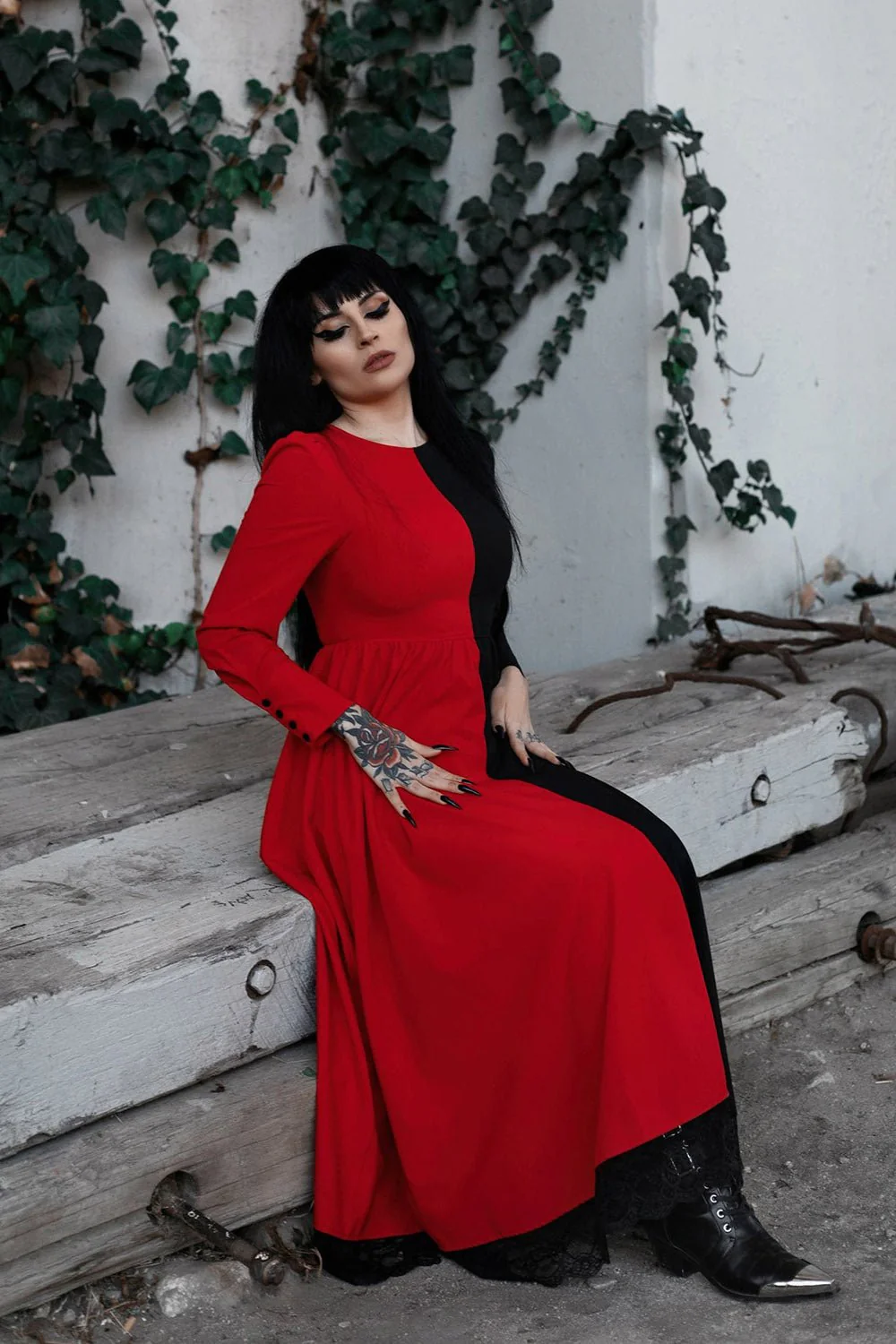Devil and Daughter Dress [RED/BLACK] - Image 7