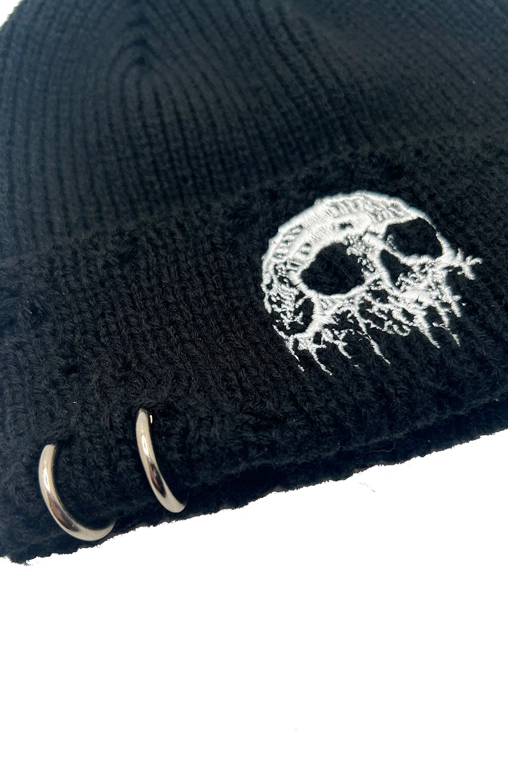 Distressed Pierced Beanie [Skull Drip] - Image 6