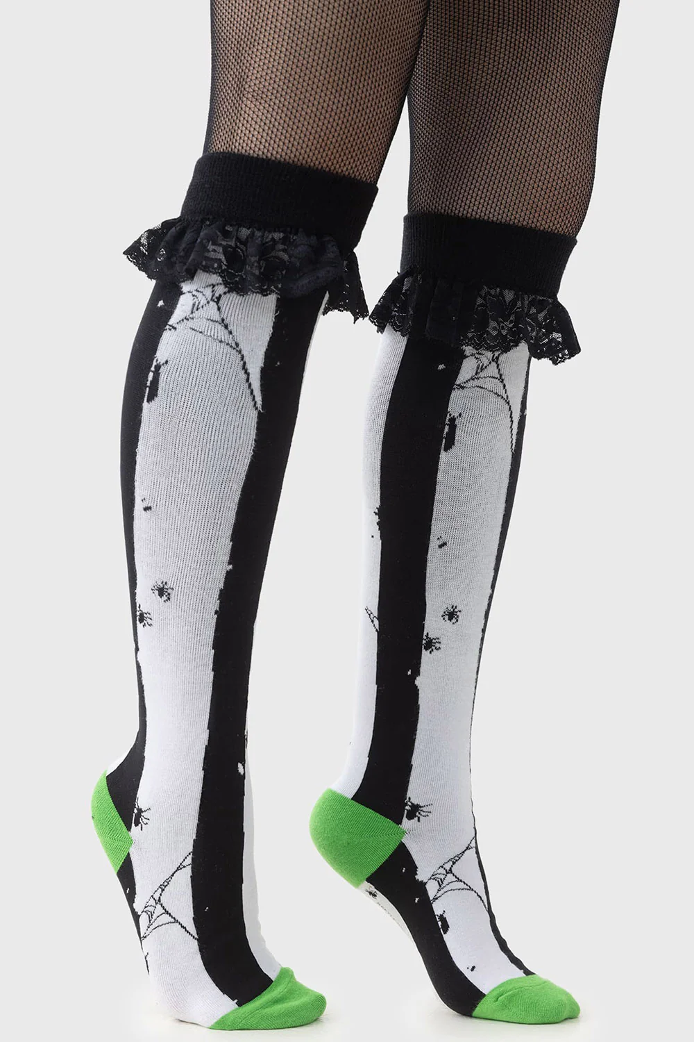 Distressed Striped Knee High Socks - Image 2