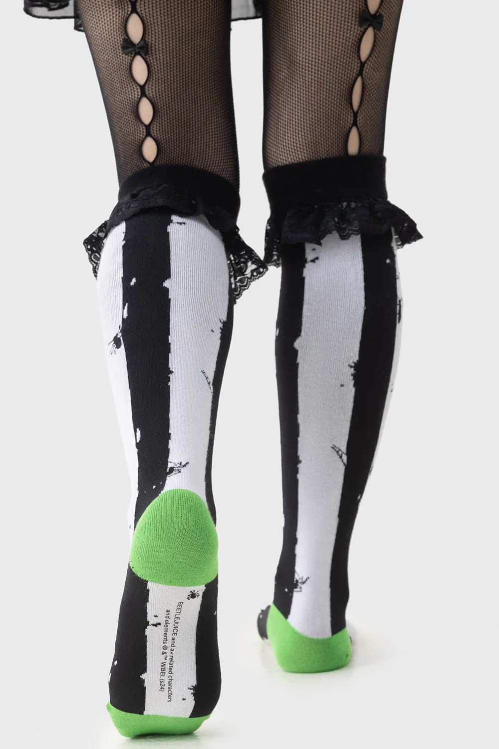 Distressed Striped Knee High Socks - Image 5