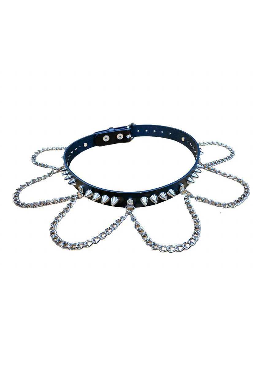 Doom & Gloom Draped Chain Studded Belt - Image 3