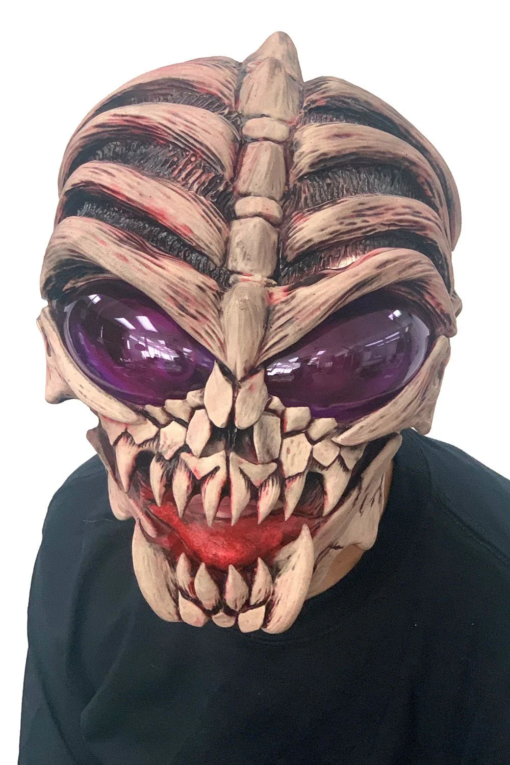 Down To Earth Alien Skull Latex Mask - Image 2