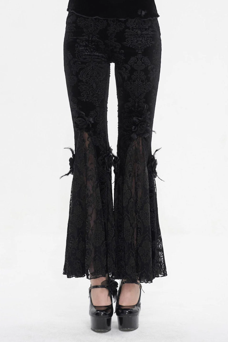 Draculette High Waisted Flares [BLACK]