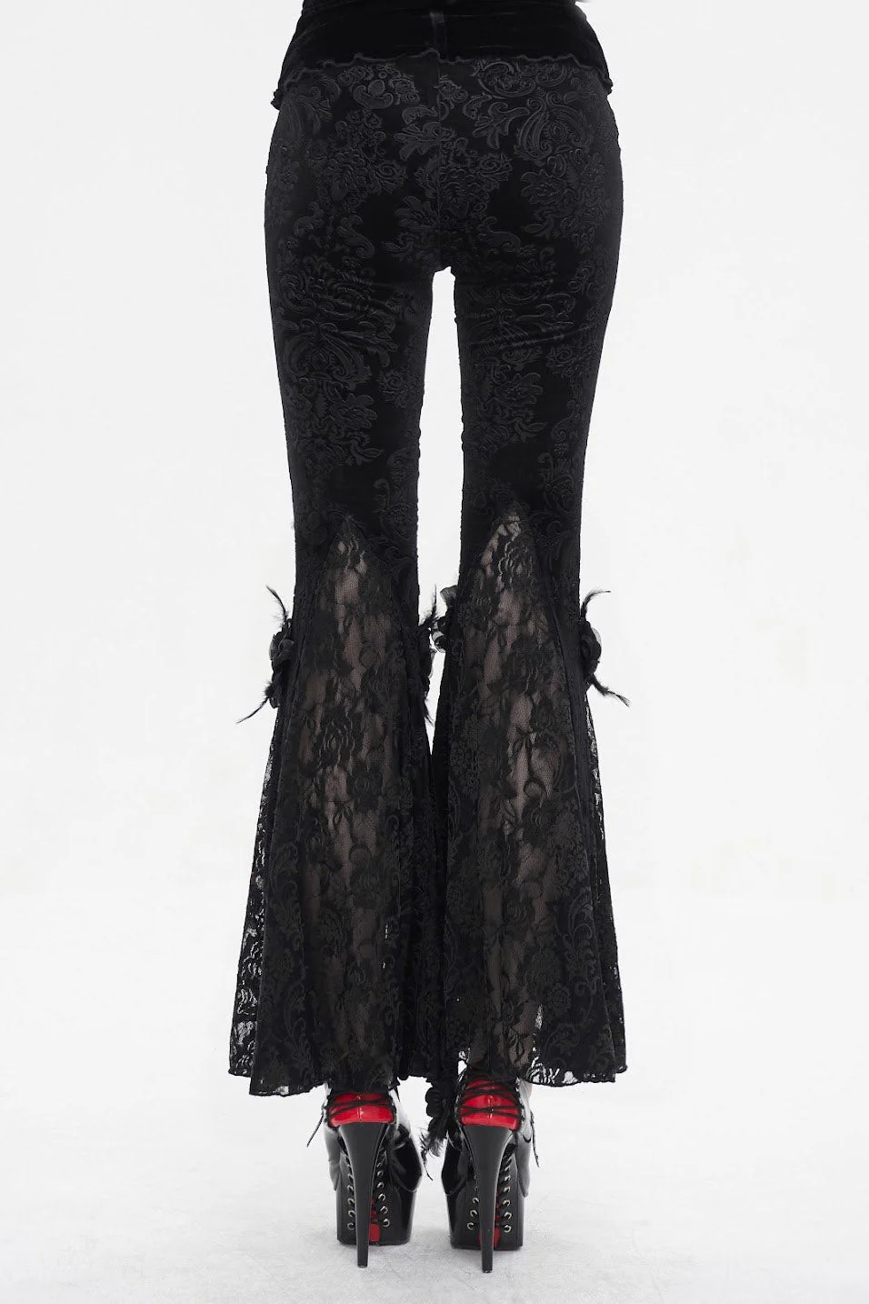 Draculette High Waisted Flares [BLACK] - Image 4