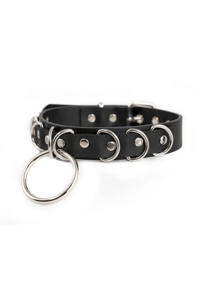 Drawn One D-Rings Punk Choker - Image 2