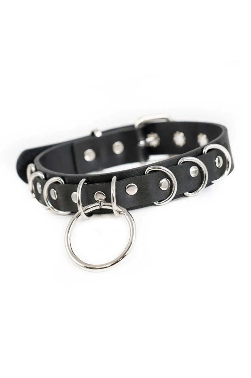 Drawn One D-Rings Punk Choker - Image 3