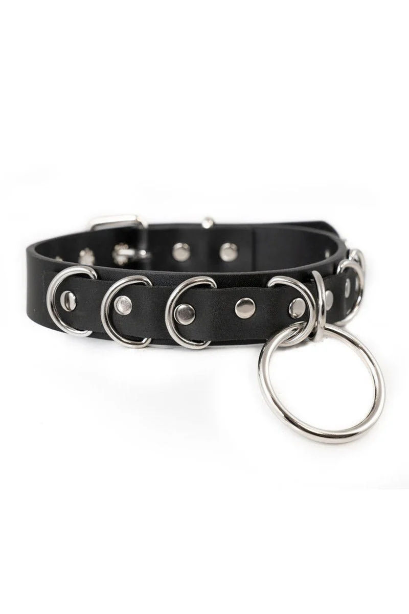 Drawn One D-Rings Punk Choker - Image 4