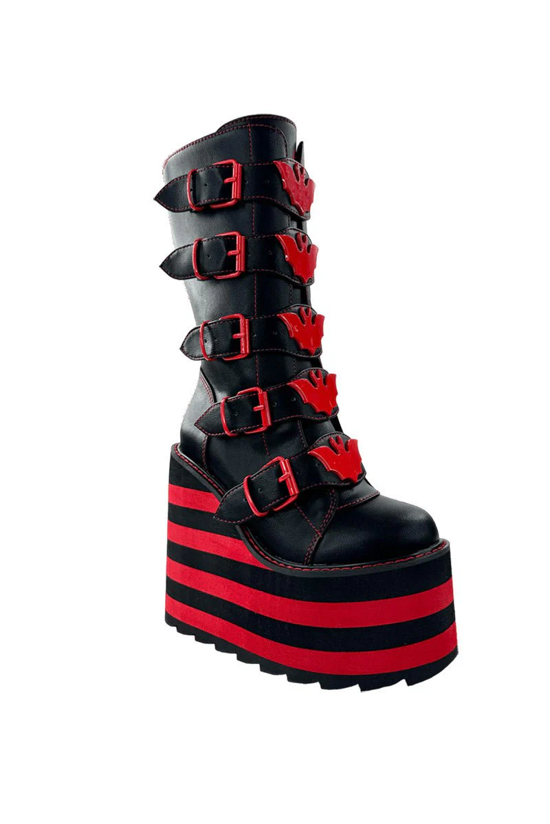 Dune Bat Platform Boots [Black/Red] [NO RESTOCKS]