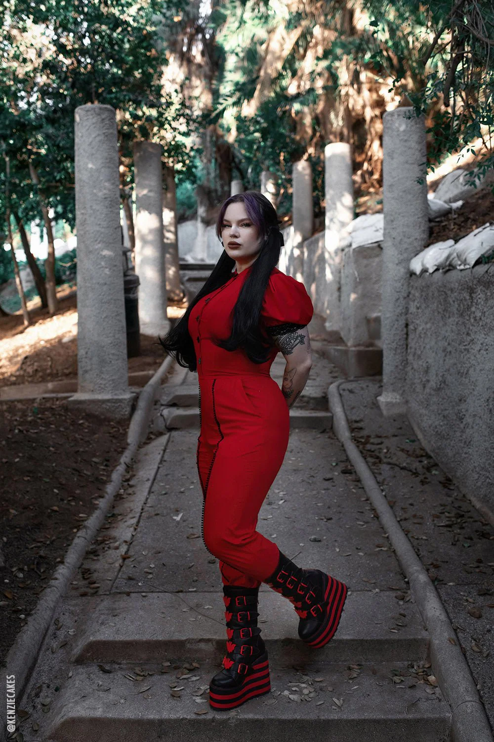 Dune Bat Platform Boots [Black/Red] [NO RESTOCKS] - Image 12
