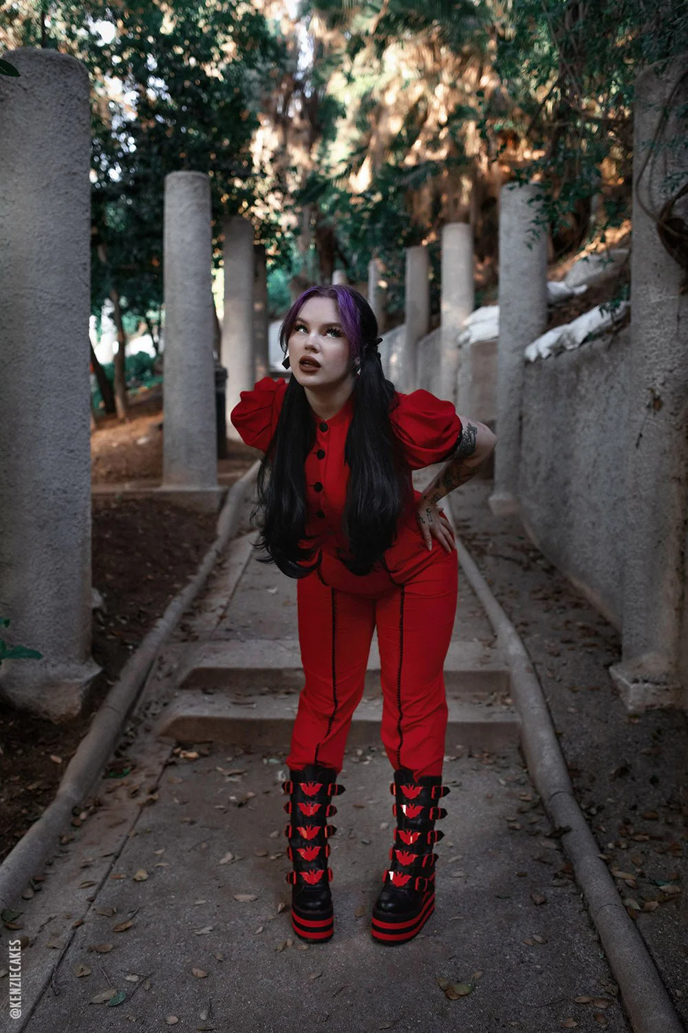 Dune Bat Platform Boots [Black/Red] [NO RESTOCKS] - Image 13