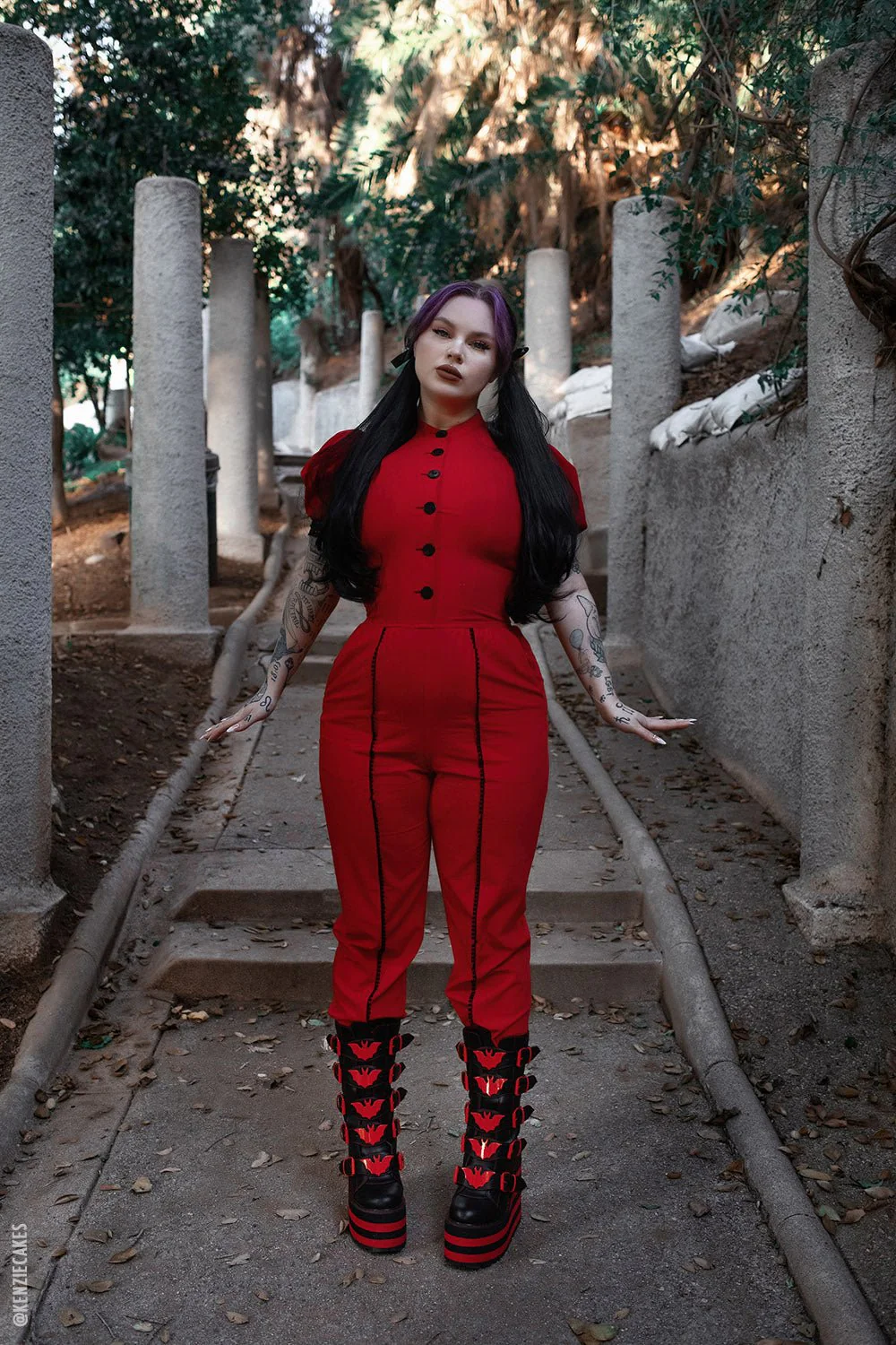 Dune Bat Platform Boots [Black/Red] [NO RESTOCKS] - Image 15