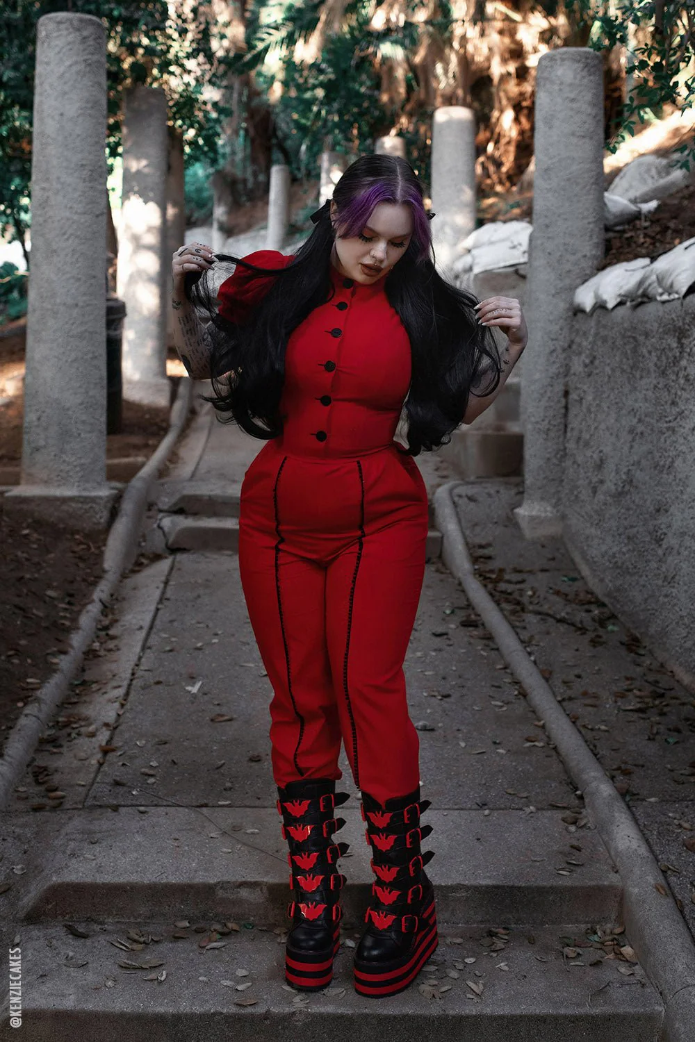Dune Bat Platform Boots [Black/Red] [NO RESTOCKS] - Image 6