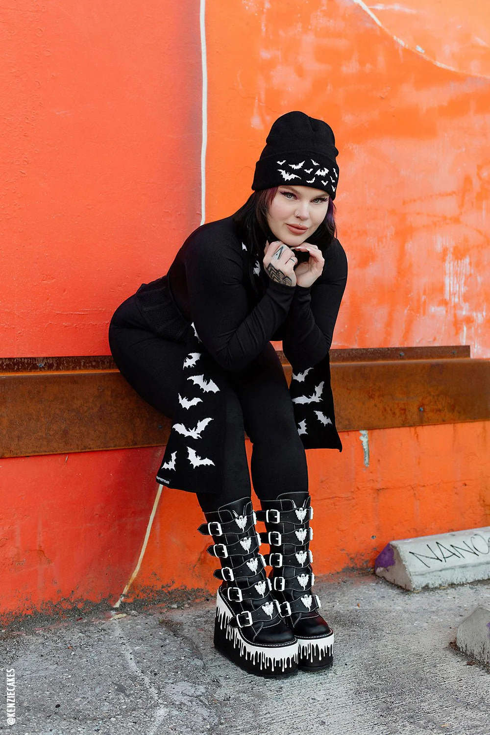 Dune Ghost Platform Boots [BLACK/WHITE] - Image 11