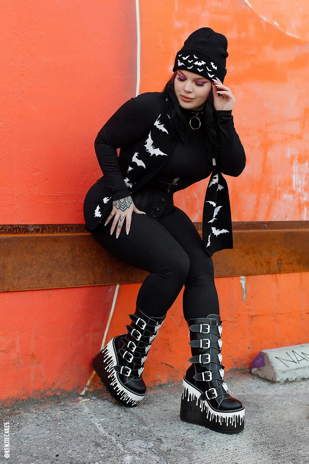 Dune Ghost Platform Boots [BLACK/WHITE] - Image 13