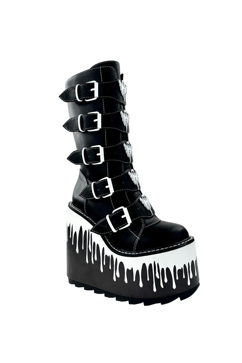 Dune Ghost Platform Boots [BLACK/WHITE] - Image 6