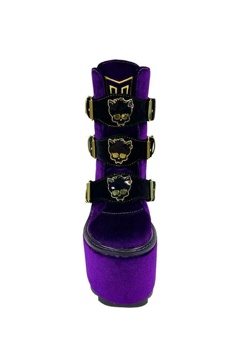 Dune Lo Clawdeen Platforms [PURPLE VELVET] - Image 3