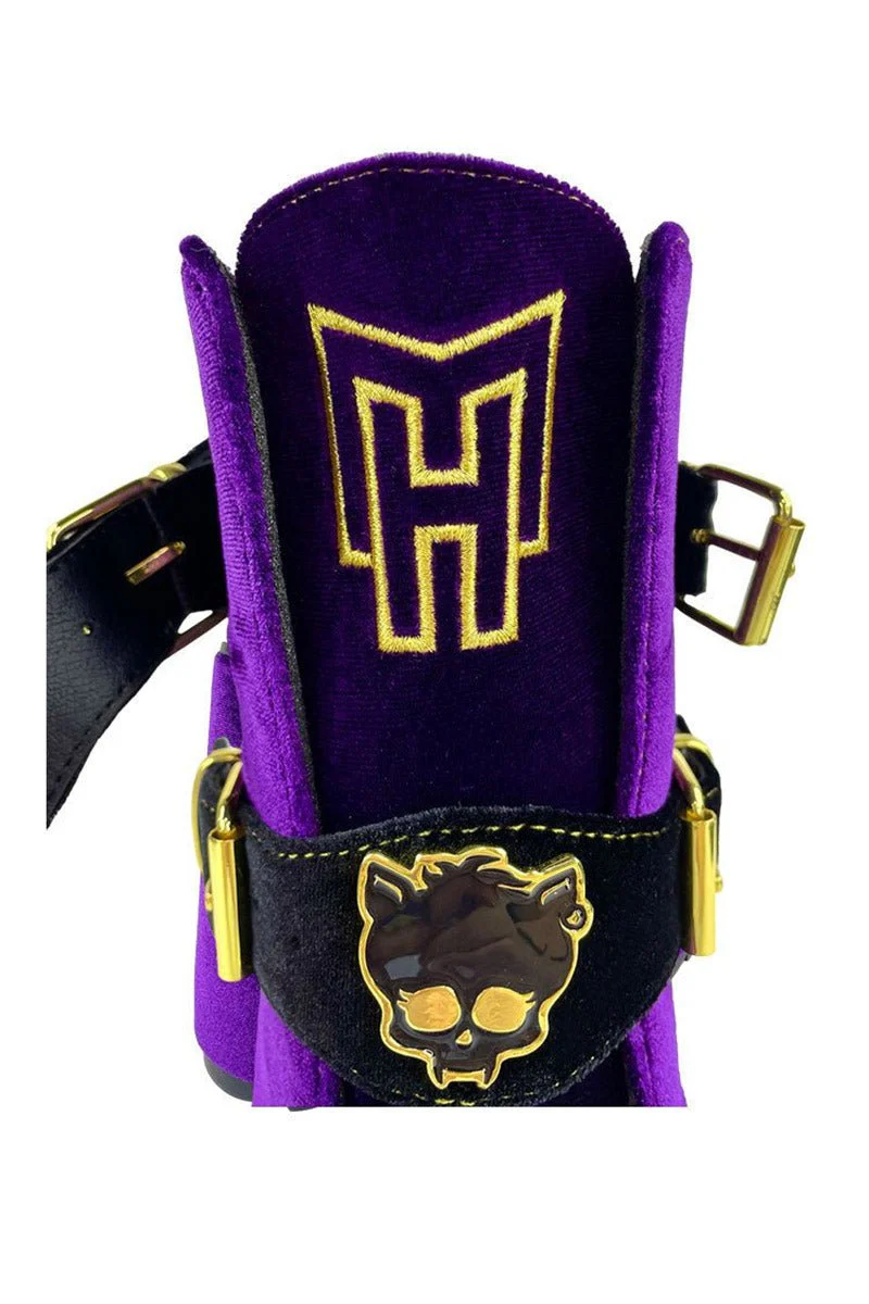 Dune Lo Clawdeen Platforms [PURPLE VELVET] - Image 6