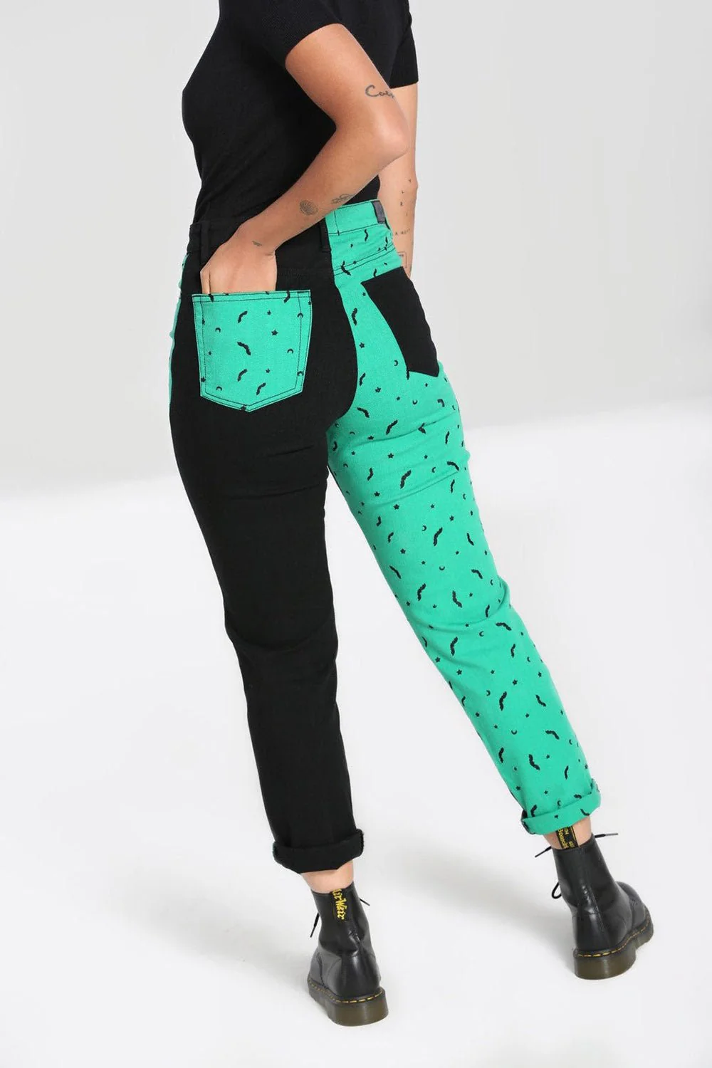 Duo Bat Jeans [GREEN] - Image 4