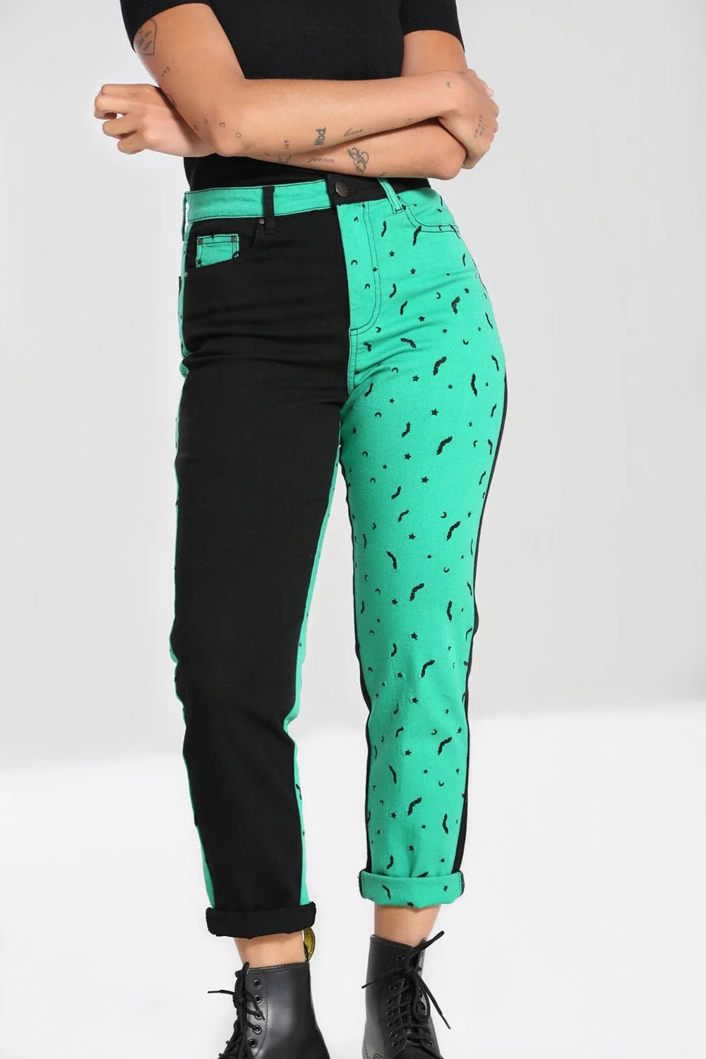 Duo Bat Jeans [GREEN] - Image 5