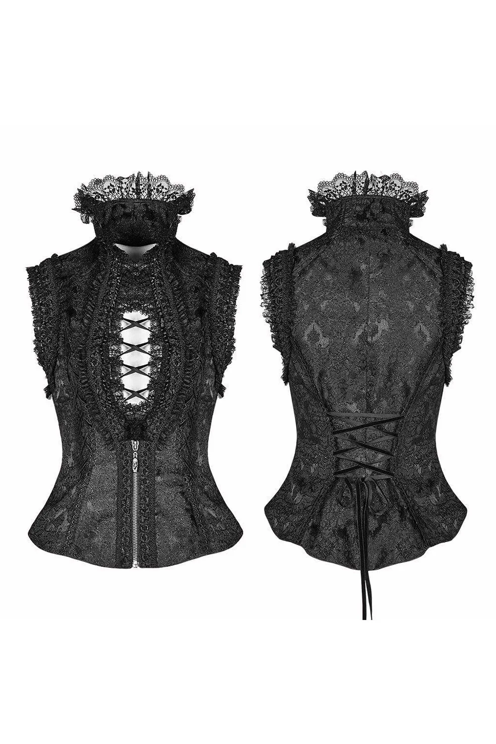 Ebonsmoke Ruffled Waistcoat - Image 2