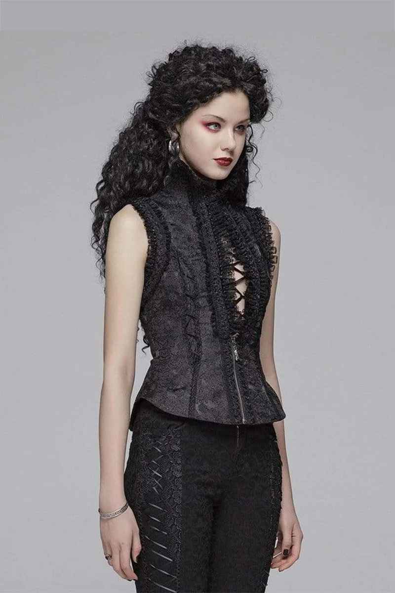 Ebonsmoke Ruffled Waistcoat - Image 4
